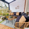 Tuinbank Donna - zwart/naturel - 5 persoons