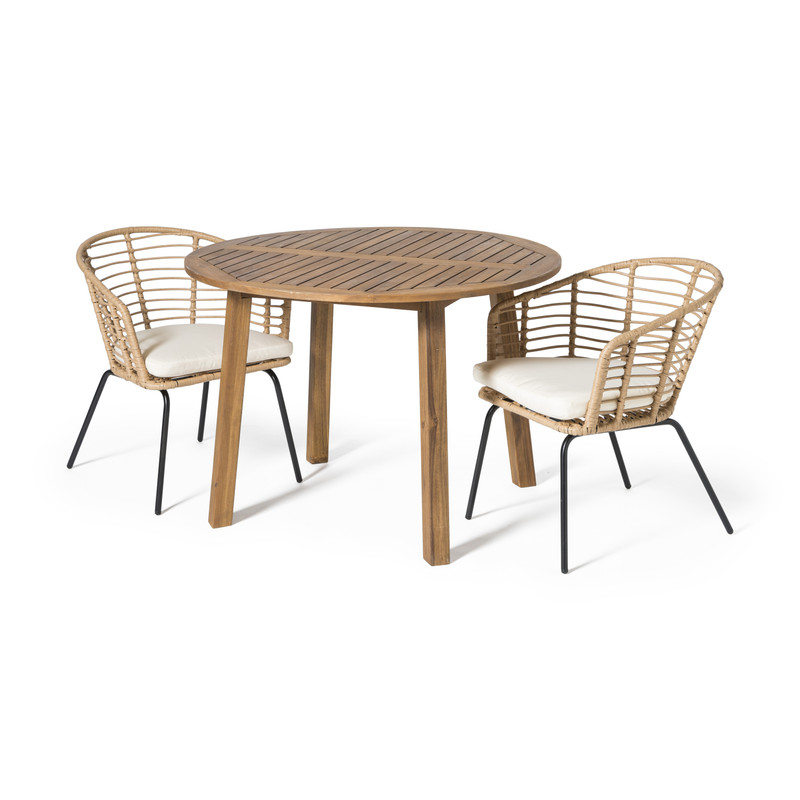 Tuintafel rond - acacia - ø110x77 cm