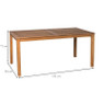 Tuintafel rechthoekig - acacia - 170x90x77 cm 