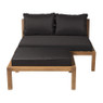 Hocker acacia - bruin/zwart - 60x85x30 cm