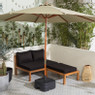 Hocker acacia - bruin/zwart - 60x85x30 cm