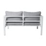 Tuinbank Tenerife met kussens - wit/grijs - 64x130x74 cm