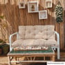 Tuinbank Tenerife met kussens - wit/grijs - 64x130x74 cm