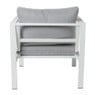 Tuinstoel Tenerife met kussens - wit/grijs - 64x70x74 cm