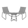 Tuinset Costa - zwart/wit - 3-delig