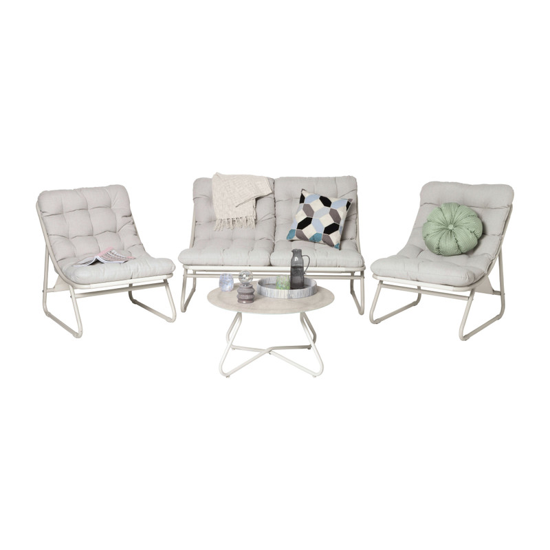 Tuinset Malaga - 4-delig - metaal/polyester