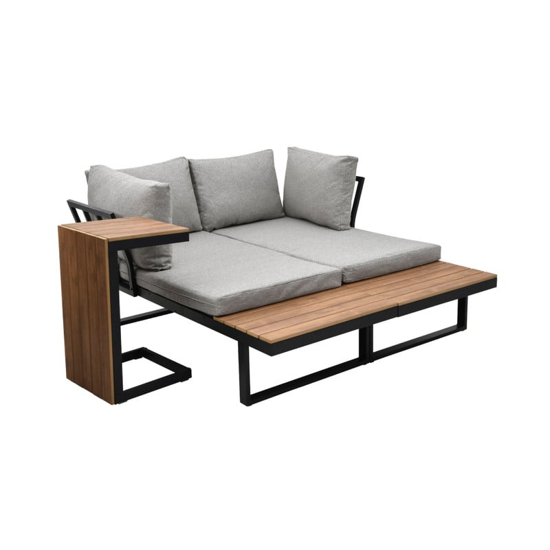 Loungeset Algarve - met tafeltje - hout/metaal