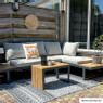 Loungeset Algarve - met tafeltje - hout/metaal