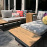 Loungeset Algarve - met tafeltje - hout/metaal