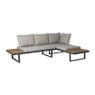 Loungeset Algarve - met tafeltje - hout/metaal