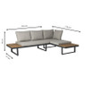 Loungeset Algarve - met tafeltje - hout/metaal