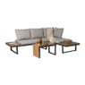 Loungeset Algarve - met tafeltje - hout/metaal