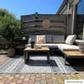 Loungeset Algarve - met tafeltje - hout/metaal