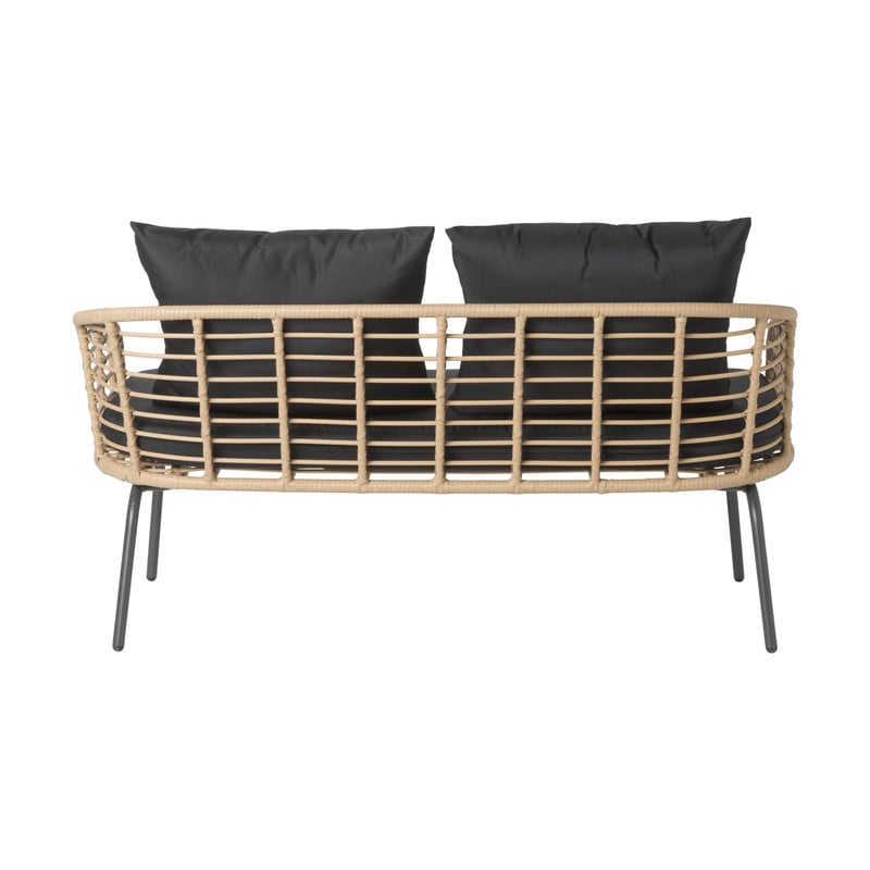 Tuinset Rhodos met kussens - 4-delig - metaal/polyester