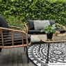 Tuinset Rhodos met kussens - 4-delig - metaal/polyester
