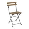 Bistro set Rhodos - hout/metaal - bruin/zwart - 3-delig