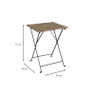 Bistro set Rhodos - hout/metaal - bruin/zwart - 3-delig