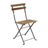 Bistro set Rhodos  - hout/metaal - bruin/zwart - 5-delig