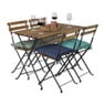 Bistro set Rhodos  - hout/metaal - bruin/zwart - 5-delig