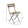 Bistro set Rhodos  - hout/metaal - bruin/zwart - 5-delig