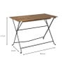 Bistro set Rhodos  - hout/metaal - bruin/zwart - 5-delig