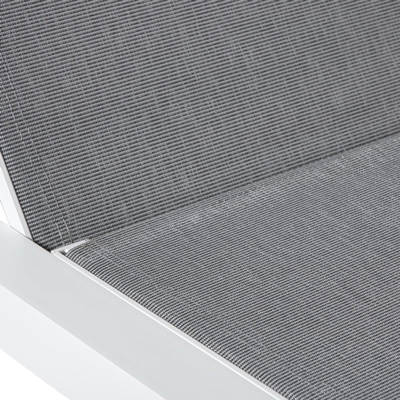 Ligbed Sevilla - wit/grijs - 35x70x190 cm