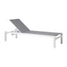 Ligbed Sevilla - wit/grijs - 35x70x190 cm