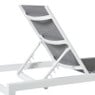 Ligbed Sevilla - wit/grijs - 35x70x190 cm