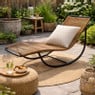 Schommel ligbed - bruin/zwart - 62x70.5x155 cm