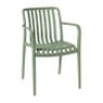 Stapelbare tuinstoel Lea met armleuning - groen - 80.5x58x55 cm