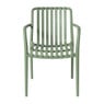 Stapelbare tuinstoel Lea met armleuning - groen - 80.5x58x55 cm