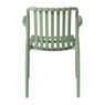 Stapelbare tuinstoel Lea met armleuning - groen - 80.5x58x55 cm