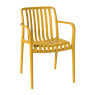 Stapelbare tuinstoel Lea met armleuning - geel - 80.5x58x55 cm