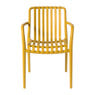 Stapelbare tuinstoel Lea met armleuning - geel - 80.5x58x55 cm