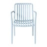 Stapelbare tuinstoel Lea met armleuning - blauw - 80.5x58x55 cm