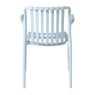 Stapelbare tuinstoel Lea met armleuning - blauw - 80.5x58x55 cm