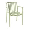 Stapelbare tuinstoel Lea met armleuning - lichtgroen - 80.5x58x55 cm