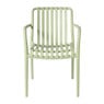 Stapelbare tuinstoel Lea met armleuning - lichtgroen - 80.5x58x55 cm