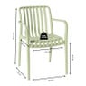 Stapelbare tuinstoel Lea met armleuning - lichtgroen - 80.5x58x55 cm