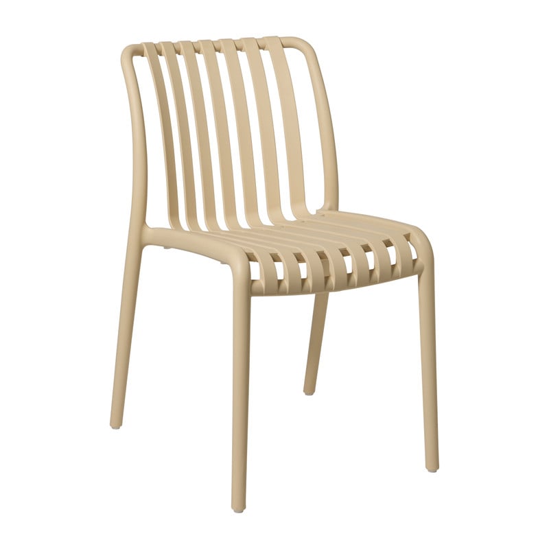 Stapelbare tuinstoel Lea - beige - 80.5x58.5x47 cm 