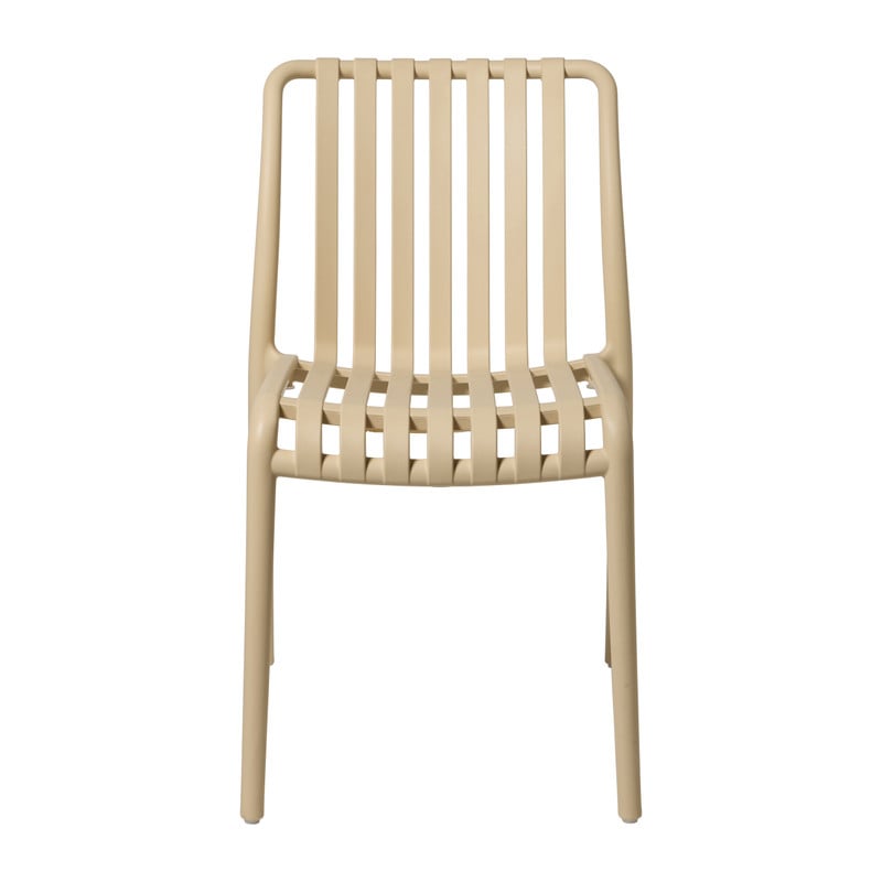Stapelbare tuinstoel Lea - beige - 80.5x58.5x47 cm 