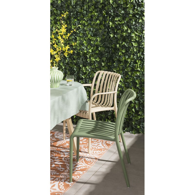 Stapelbare tuinstoel Lea - beige - 80.5x58.5x47 cm 