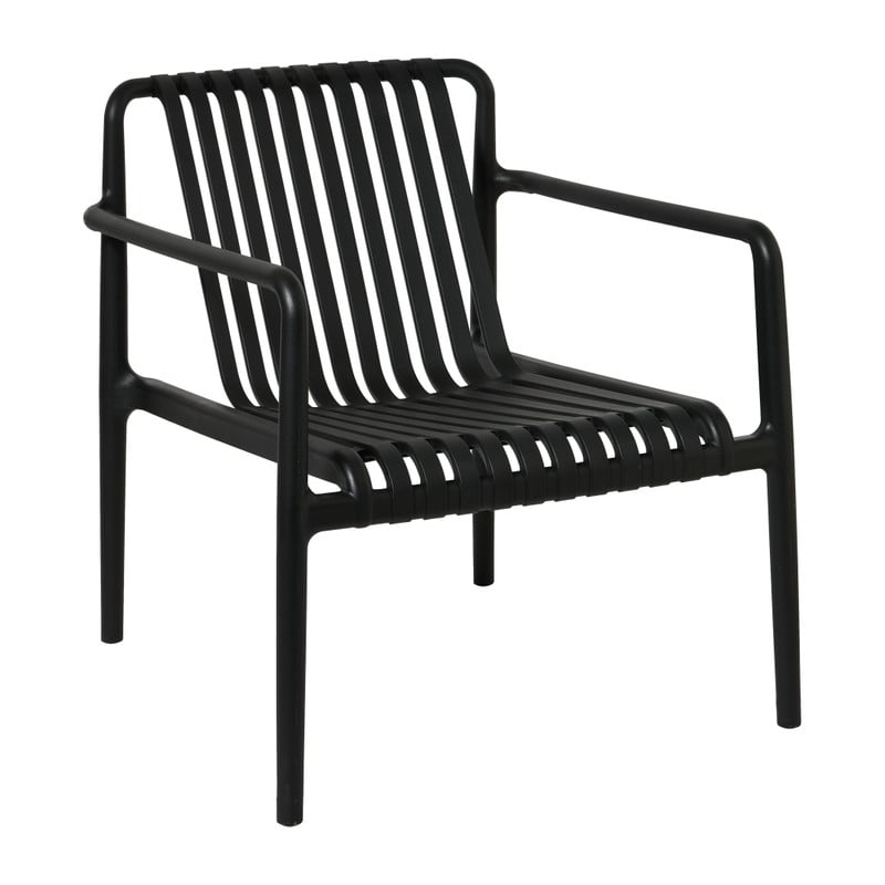 Tuinfauteuil Lea - zwart - 75.5x75.5x66.5 cm
