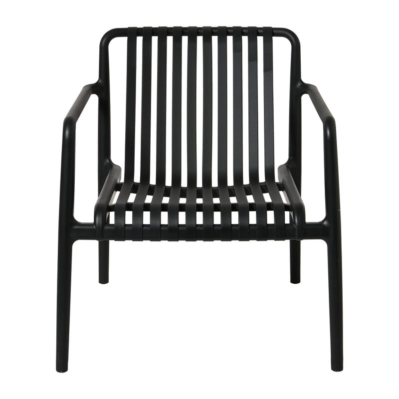 Tuinfauteuil Lea - zwart - 75.5x75.5x66.5 cm