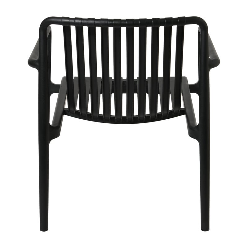 Tuinfauteuil Lea - zwart - 75.5x75.5x66.5 cm