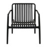 Tuinfauteuil Lea - zwart - 75.5x75.5x66.5 cm