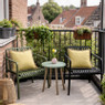 Tuinfauteuil Lea - zwart - 75.5x75.5x66.5 cm