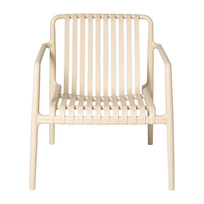 Tuinfauteuil Lea - beige - 75.5x75.5x66.5 cm