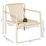 Tuinfauteuil Lea - beige - 75.5x75.5x66.5 cm