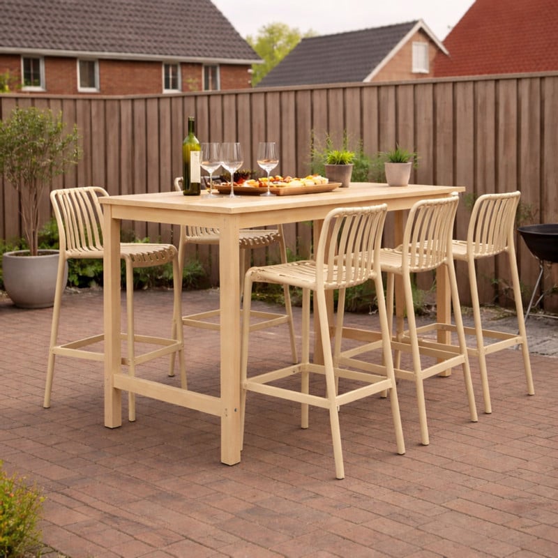Barkruk Lea - beige - 103x50x43 cm